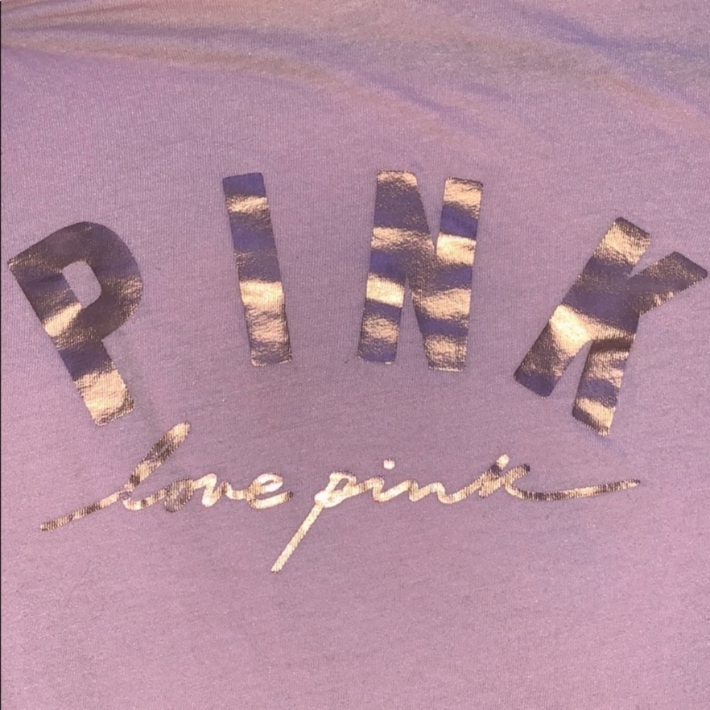 Victoria Secret pink long sleeve cropped shirt